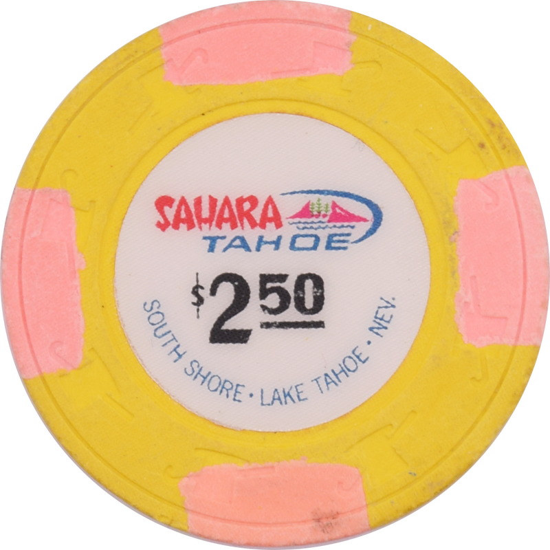 Sahara Tahoe Casino Lake Tahoe Nevada $2.50 Chip 1970