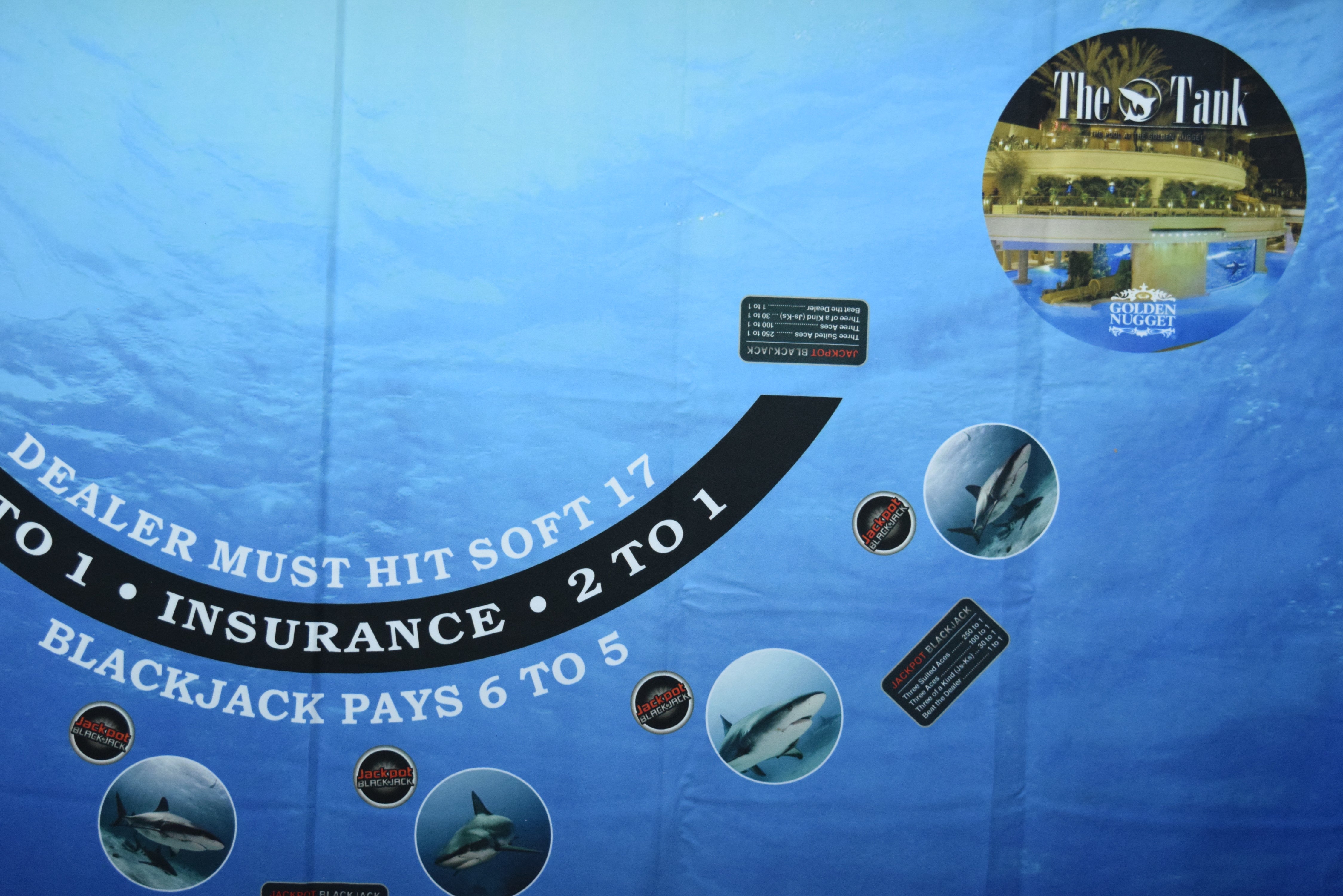 Golden Nugget Casino Las Vegas Nevada The Tank Blackjack Layout