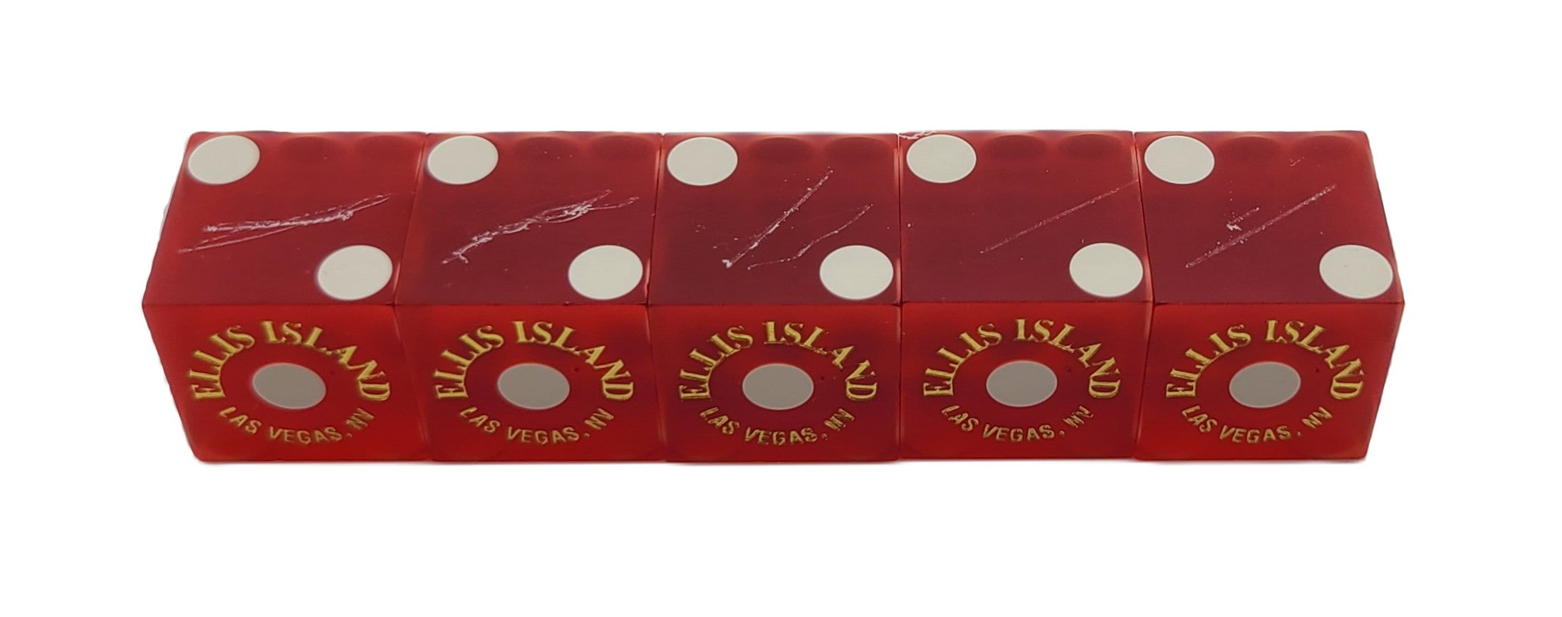 Ellis Island Casino Las Vegas Nevada Stick of Used Dice 2010's