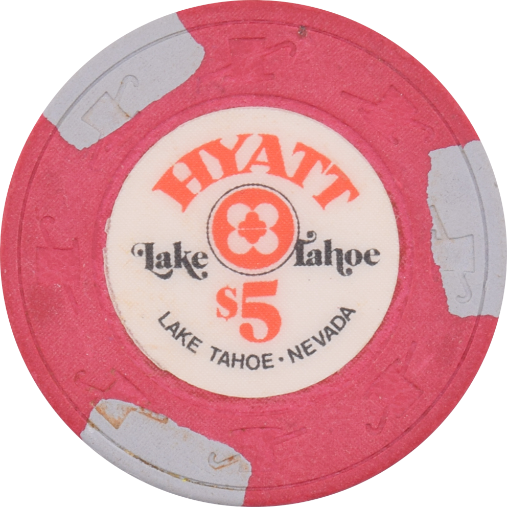 Hyatt Casino Lake Tahoe Nevada $5 SCV Chip 1976