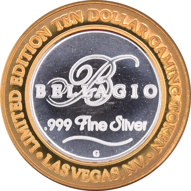 Bellagio Casino Las Vegas "Shadow Creek" $10 Silver Strike .999 Fine Silver 2005