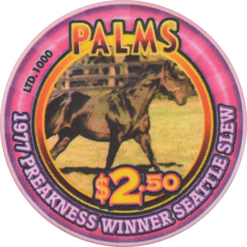 Palms Casino Las Vegas Nevada $2.50 Preakness Winner Seattle Slew Chip 1977