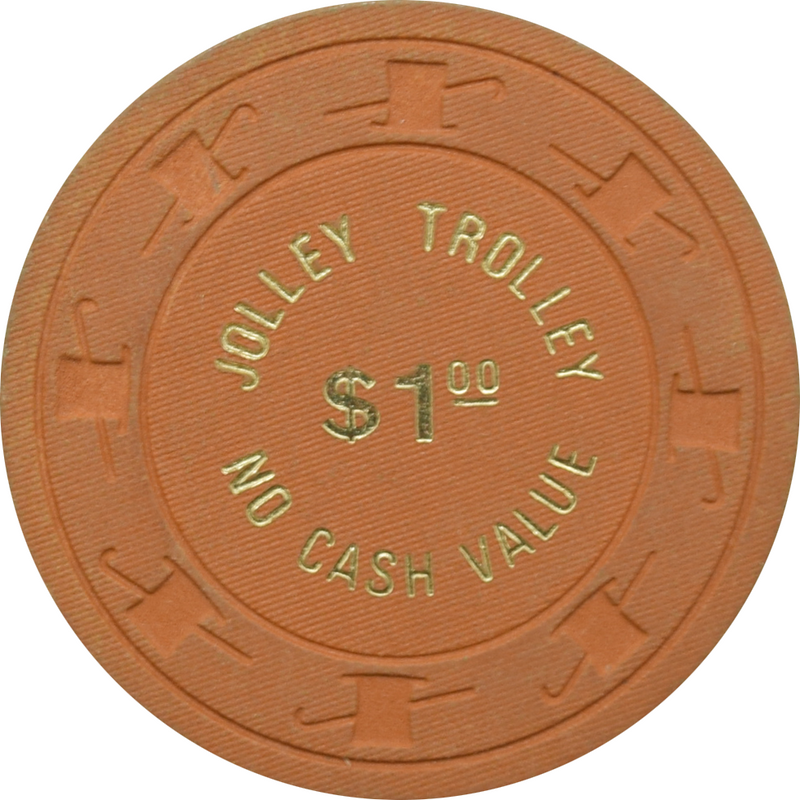 Jolly Trolley Casino Las Vegas Nevada $1 NCV Chip 1981