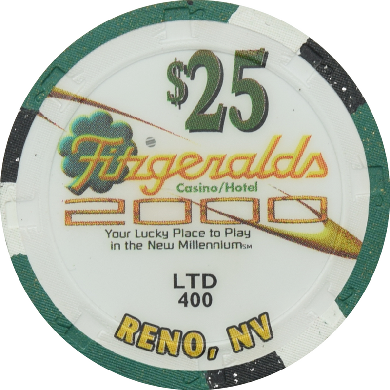 Fitzgeralds Casino Reno Nevada $25 Millennium Chip 1999
