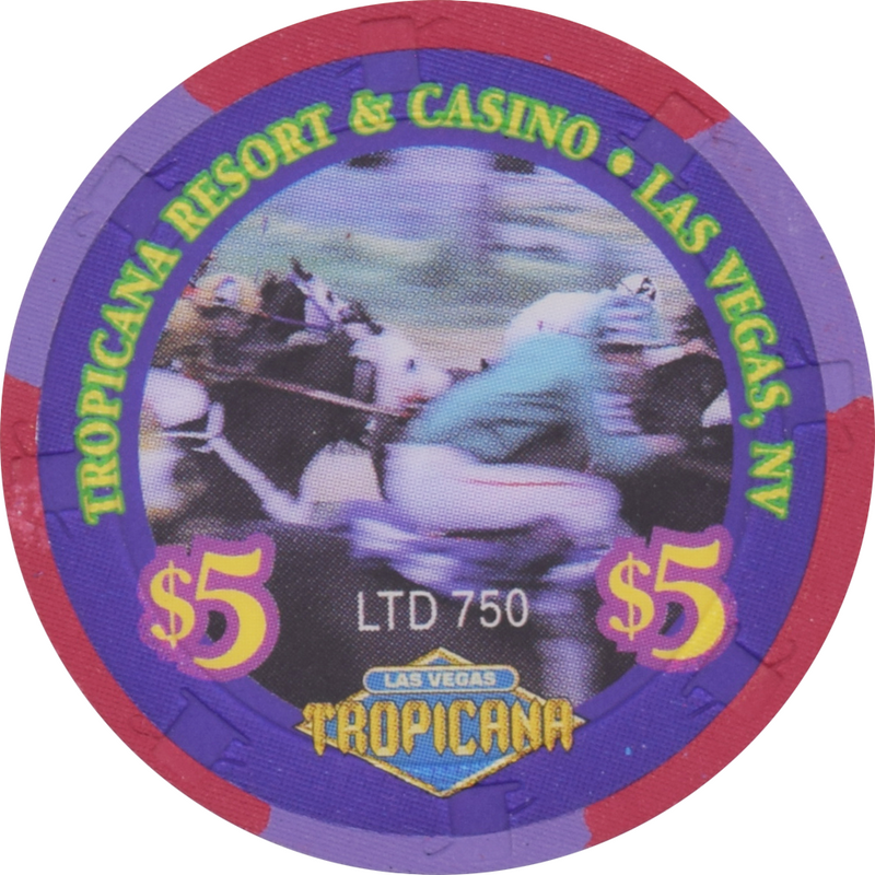 Tropicana Casino Las Vegas Nevada $5 Kentucky Derby Chip 1999