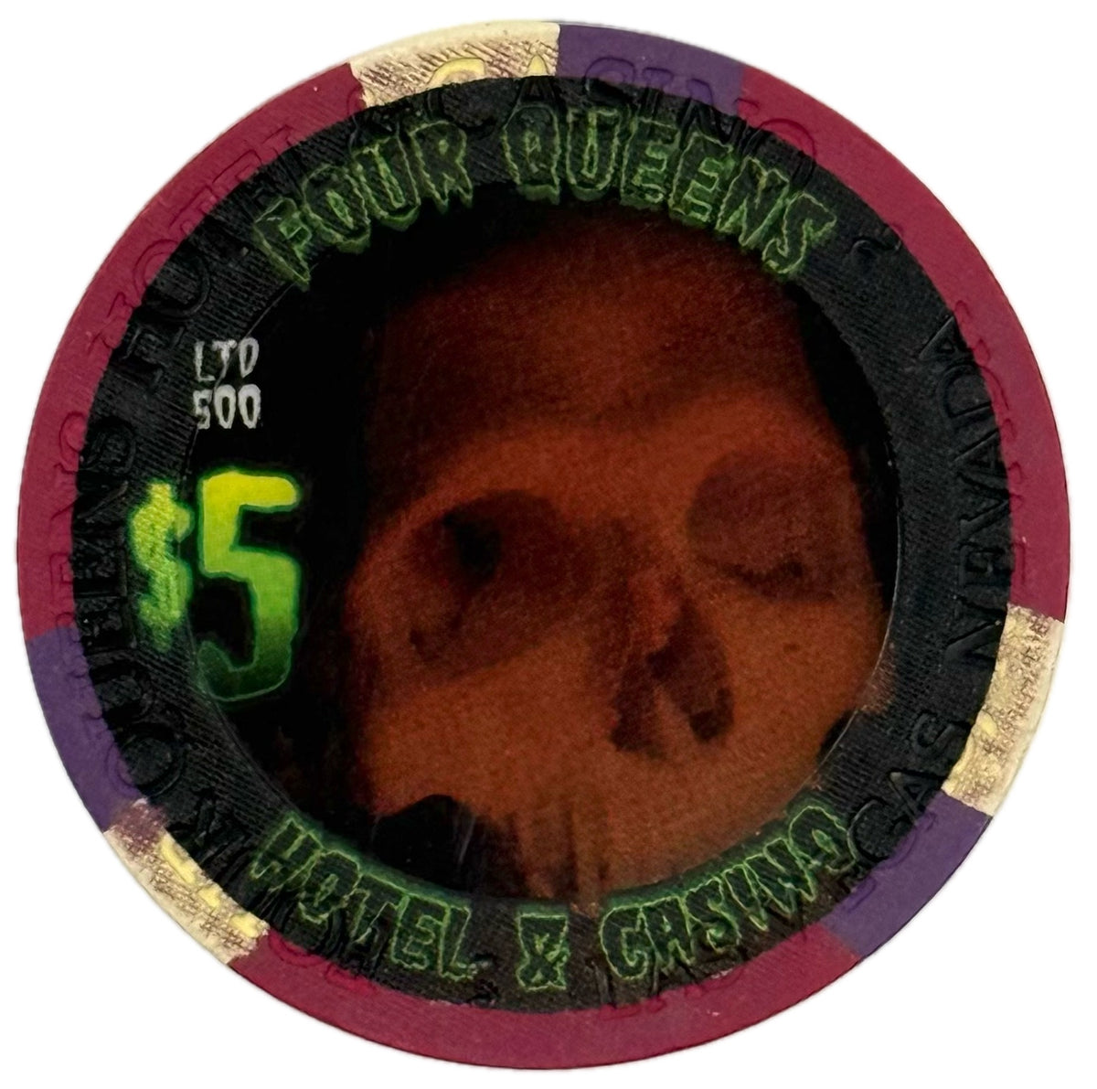 Four Queens Casino Las Vegas NV $5 Halloween Chip 2008