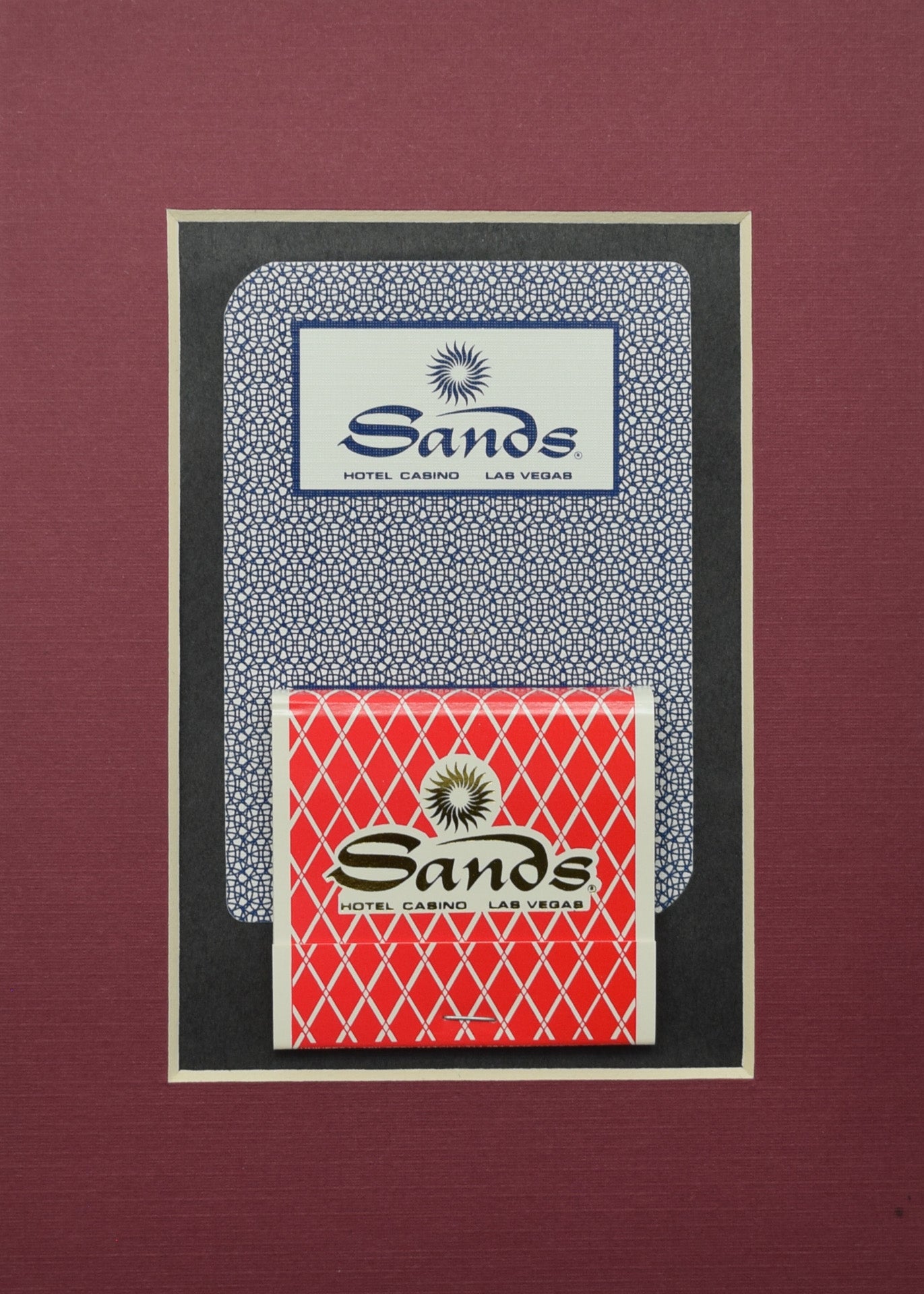 Sands Casino Las Vegas Nevada Card with Matchbook for frame (7" x 5")