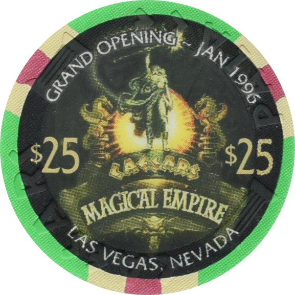 Caesars Palace Casino Las Vegas Nevada $25 Magical Empire Grand Opening Chip 1996