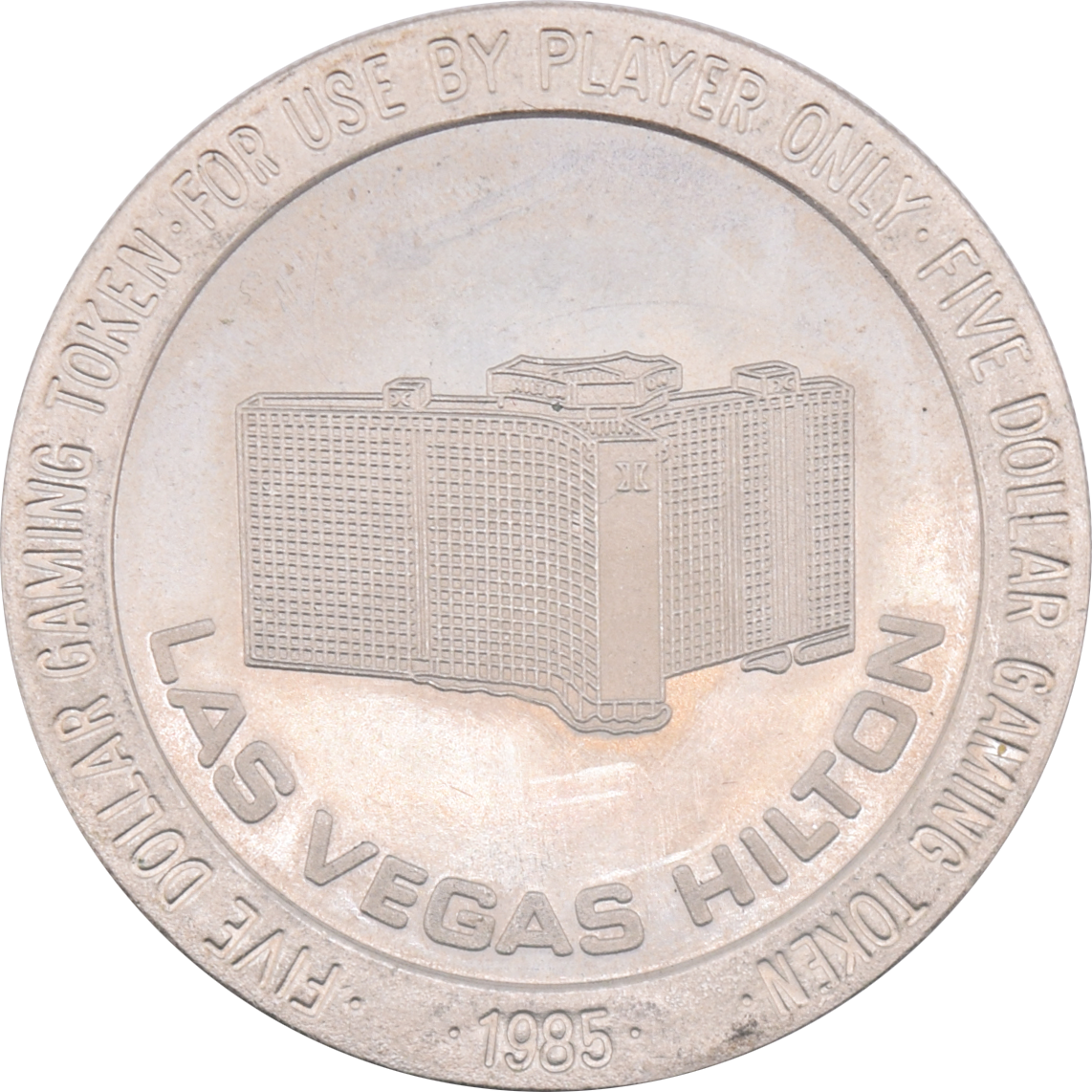 Las Vegas Hilton Casino Las Vegas Nevada $5 Token 1985