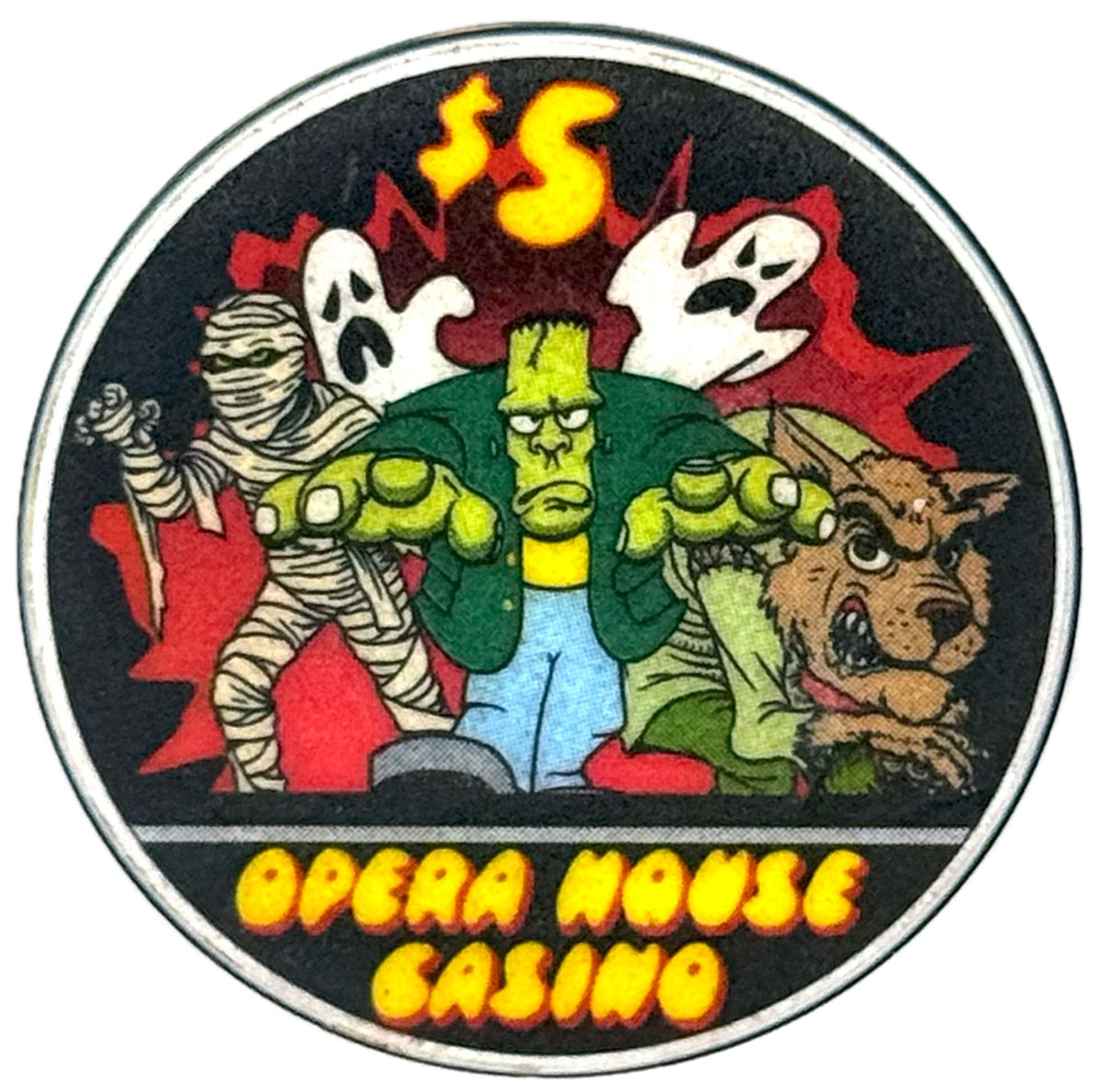 Opera House Casino N. Las Vegas NV $5 Halloween Chip 1997