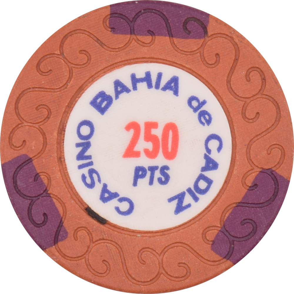 Casino Bahia de Cadiz Cadiz Spain Pts250 Chip