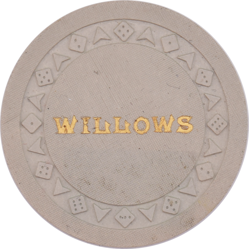 Willows Casino Reno Nevada $5 Faded Chip 1953