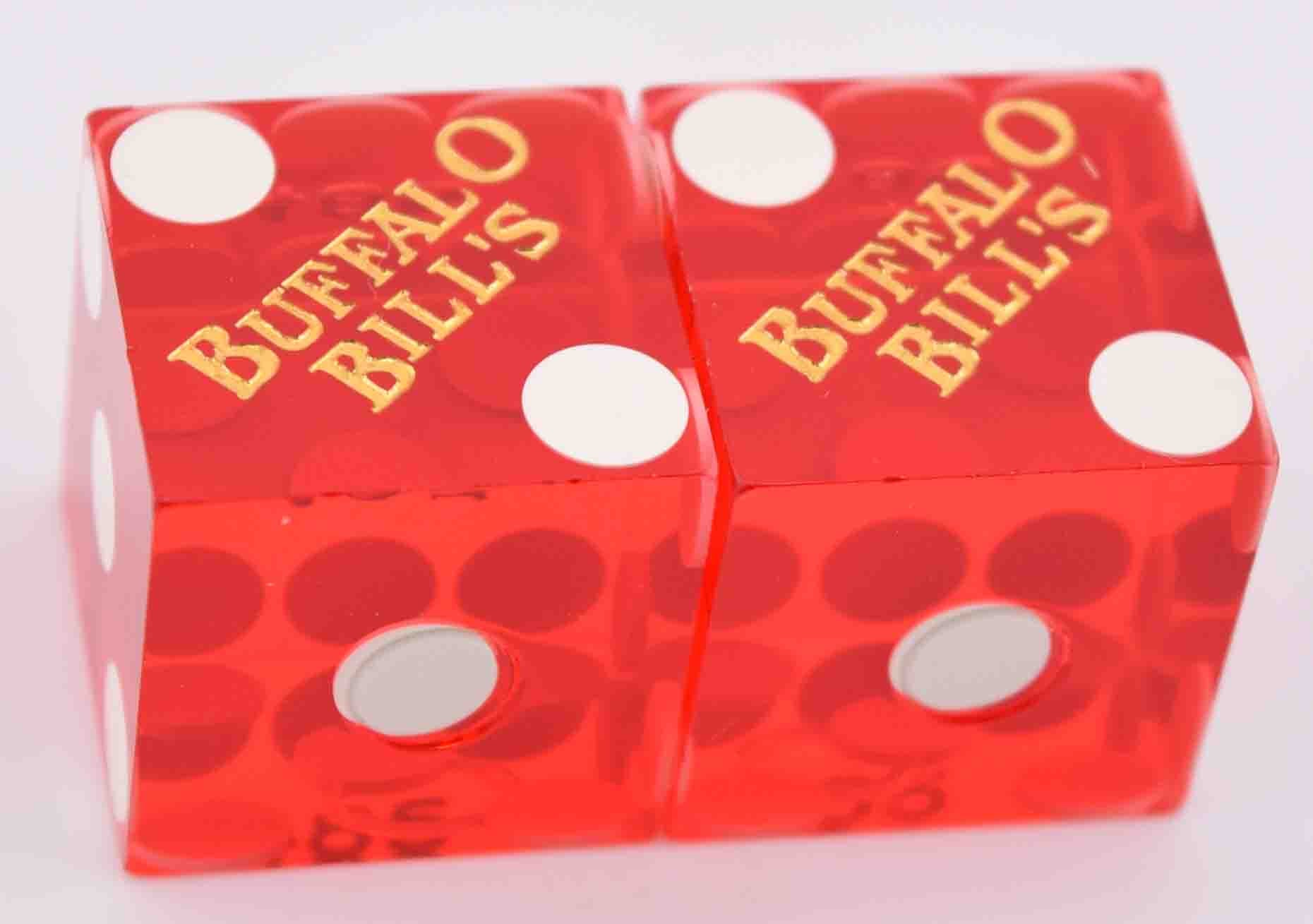 Buffalo Bill's Casino Primm Nevada Used Matching Number Polished Pair of Dice