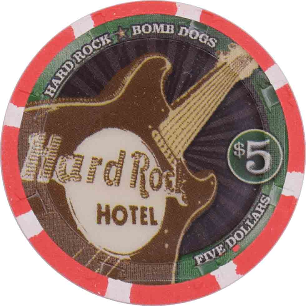 Hard Rock Casino Las Vegas Nevada $5 Bomb Dogs / Sid Chip 2007
