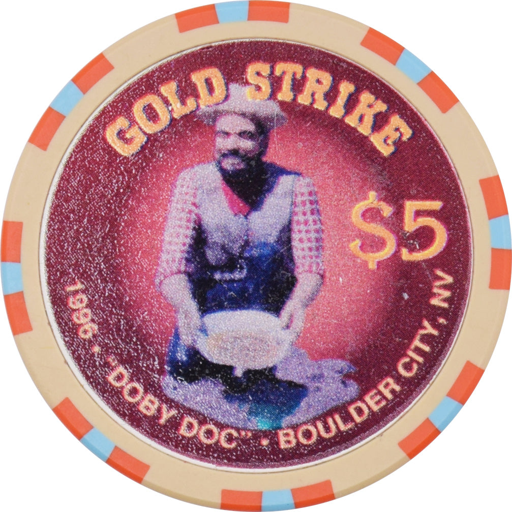 Gold Strike Inn Casino Boulder City Nevada $5 Doby Doc Chip 1996