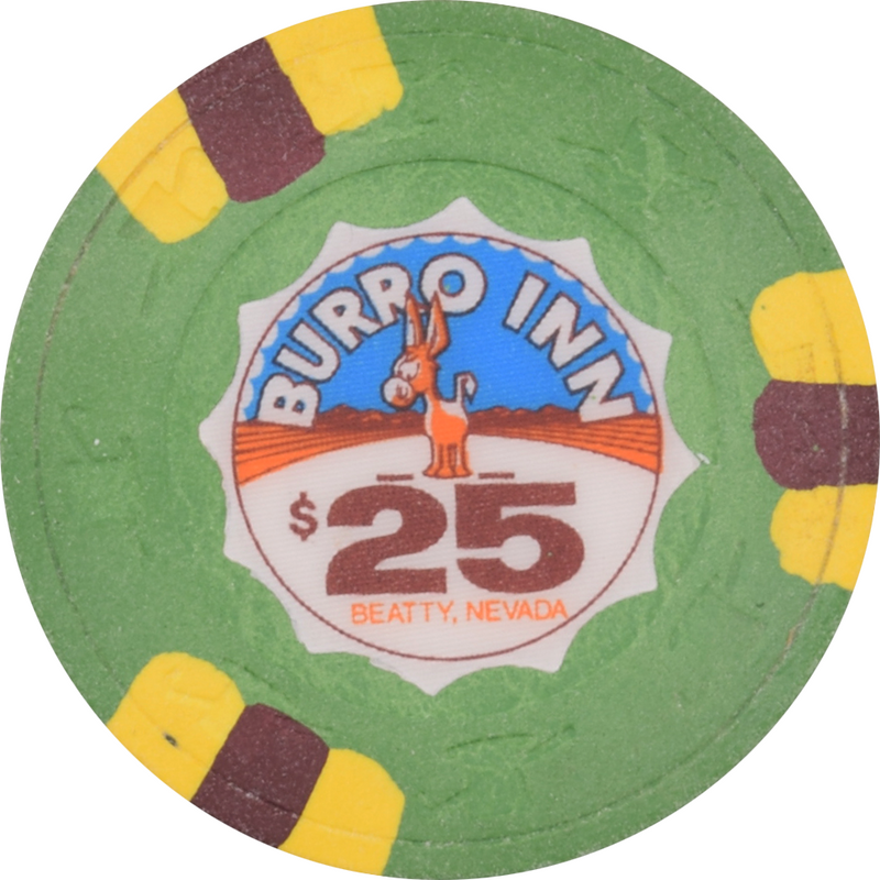 Burro Inn Casino Beatty Nevada $25 Chip 1982