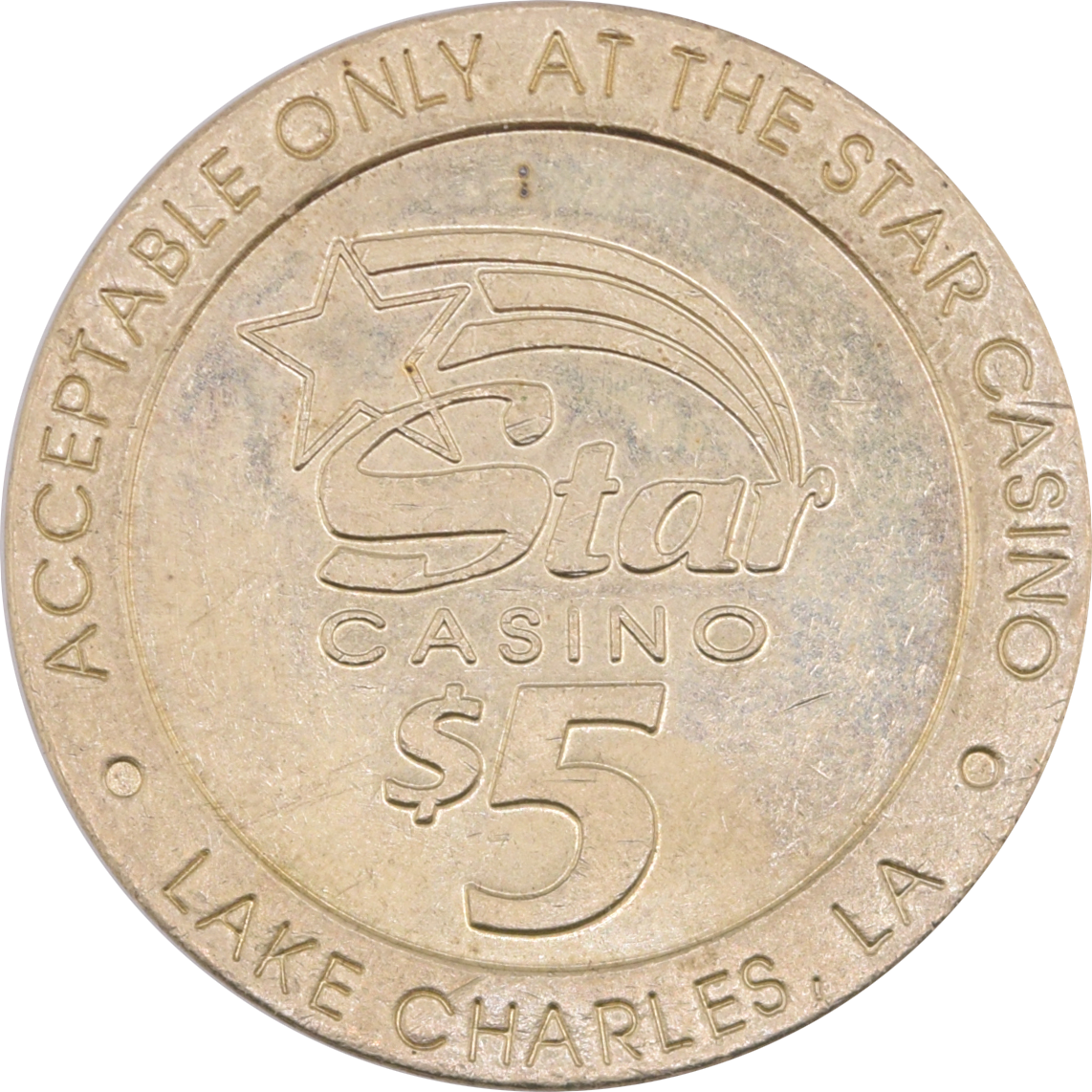 Star Casino Lake Charles Louisiana $5 Token