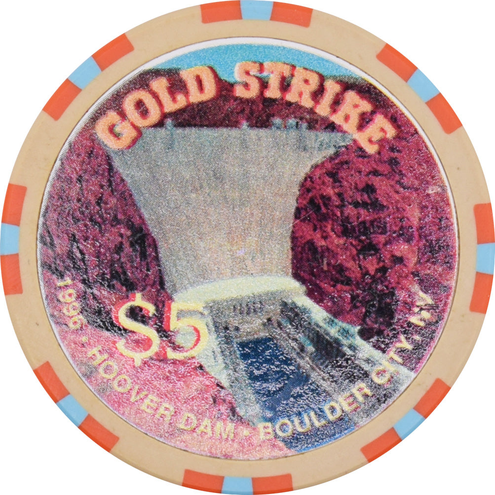 Gold Strike Inn Casino Boulder City Nevada $5 Hoover Dam Chip 1996