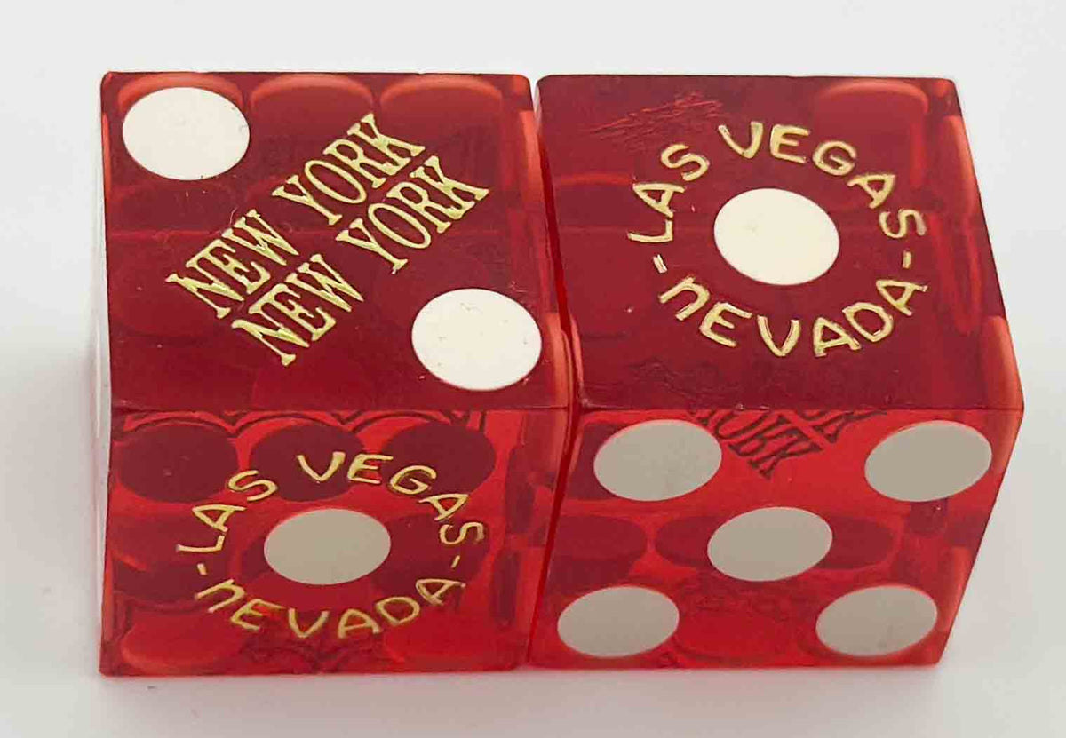 New York New York Casino Used Red Dice Las Vegas NV