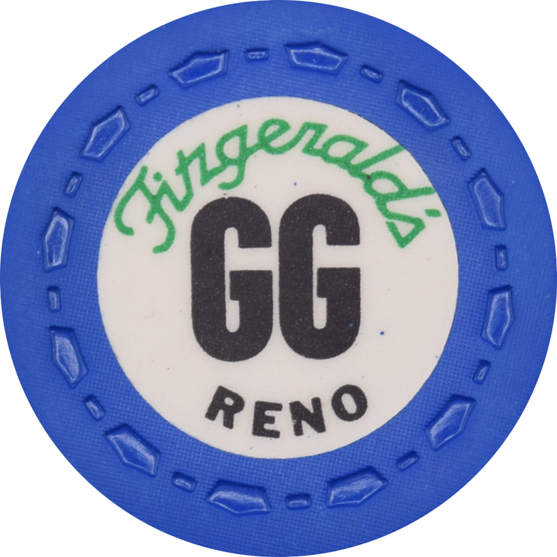 Fitzgeralds Casino Reno Nevada GG Blue Roulette Chip 1976