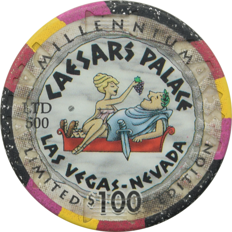 Caesars Palace Casino Las Vegas Nevada $100 Millennium Chip 1999