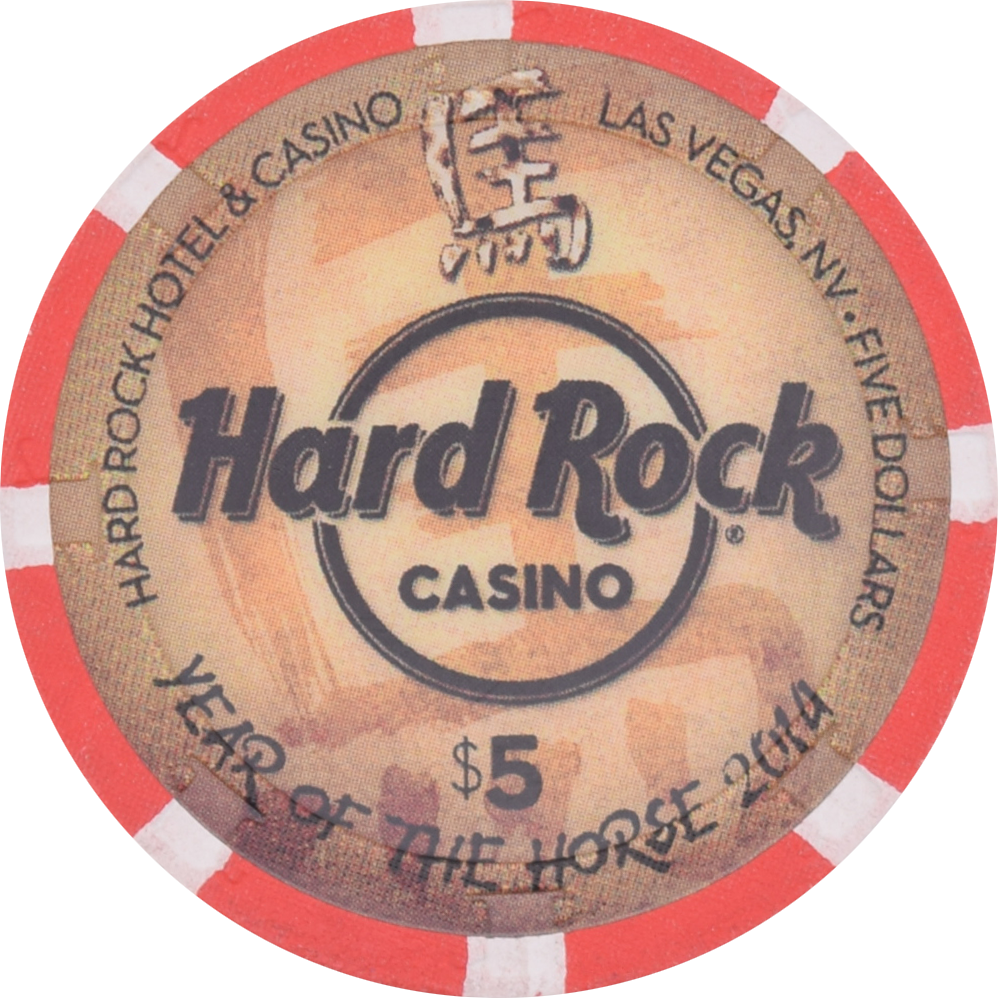 Hard Rock Casino Las Vegas Nevada $5 Year of the Horse Chip 2014