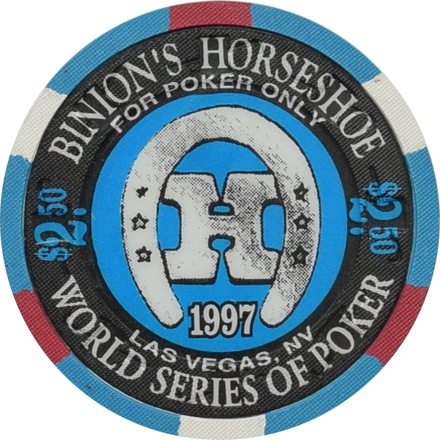 Horseshoe Club (Binion's) Casino Las Vegas Nevada $2.50 Stu Ungar Gallery of Champions Chip 1997