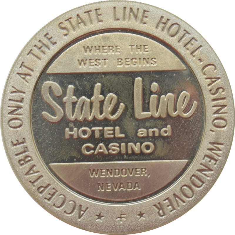 State Line Casino Wendover Nevada $1 Token 1967