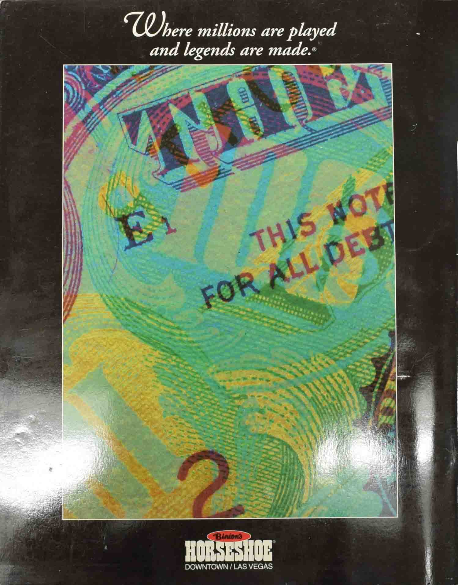 Official Binion's Horseshoe Club Casino 1997 WSOP Program Magazine