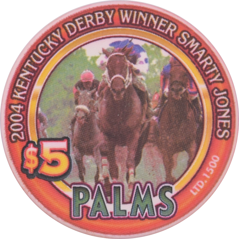 Palms Casino Las Vegas Nevada $5 Kentucky Derby Winner Smarty Jones 2004