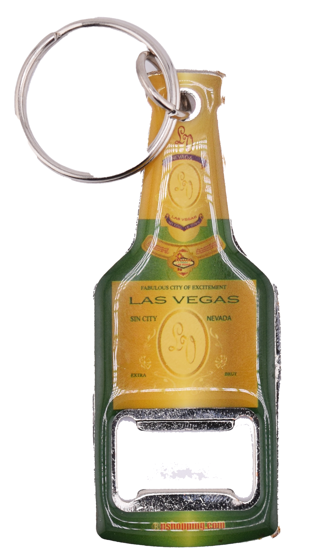 Las Vegas Vintage Fabulous City of Excitement Bottle Opener Key Ring
