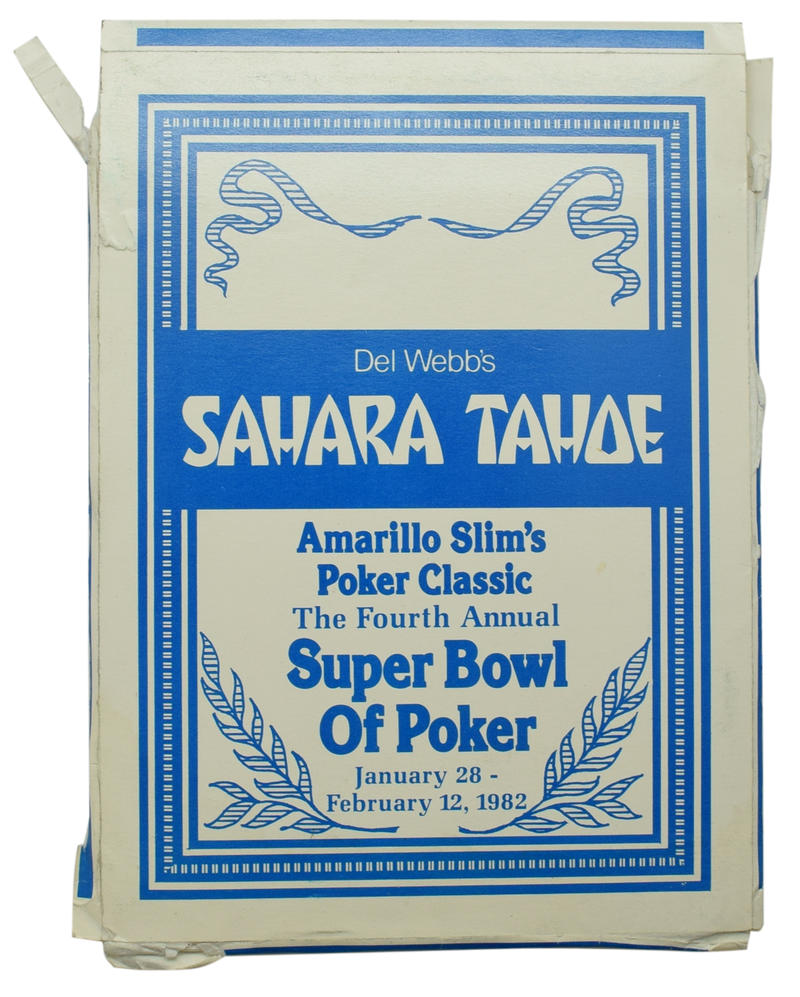 Sahara Tahoe Casino Lake Tahoe Nevada Amarillo Slim's Poker Classic Super Bowl of Poker 1982 Invite