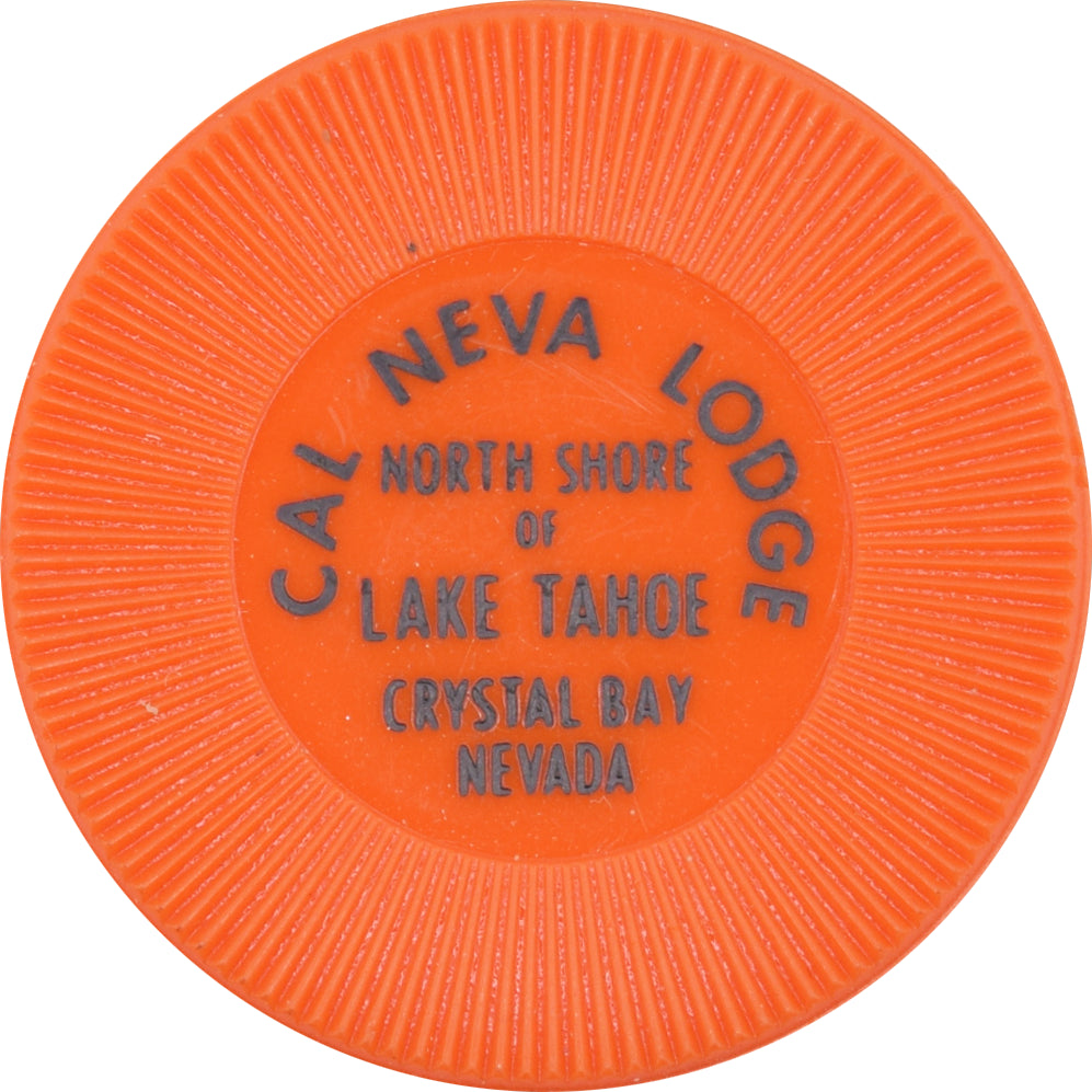 Cal-Neva Lodge Casino Lake Tahoe Nevada Good Luck Orange Chip