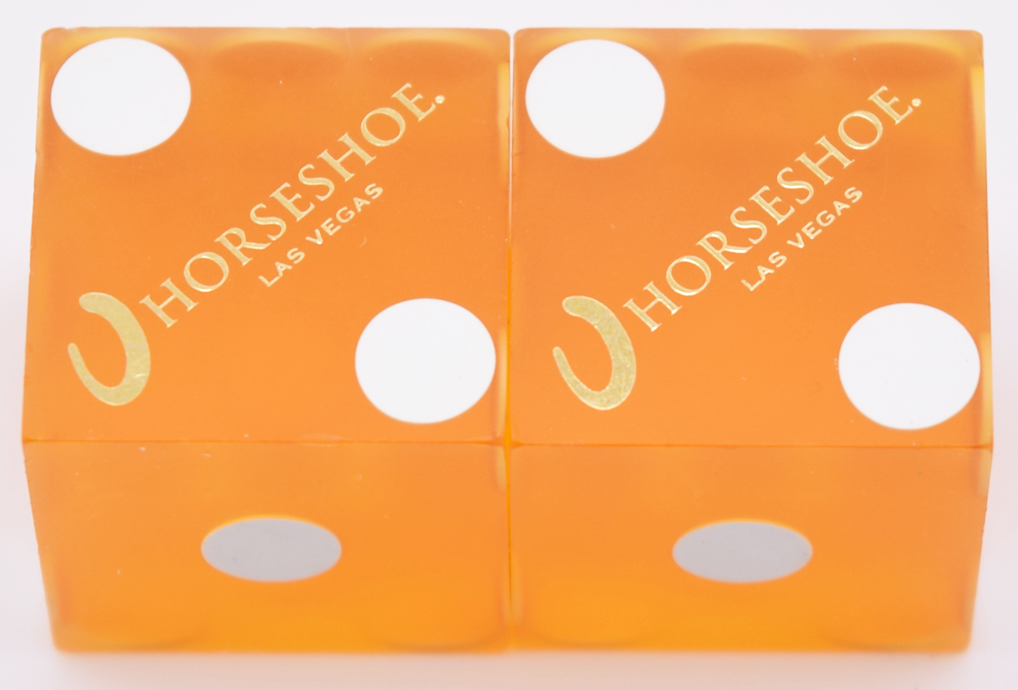 Horseshoe Casino Las Vegas NV Amber Matching Dice Pair