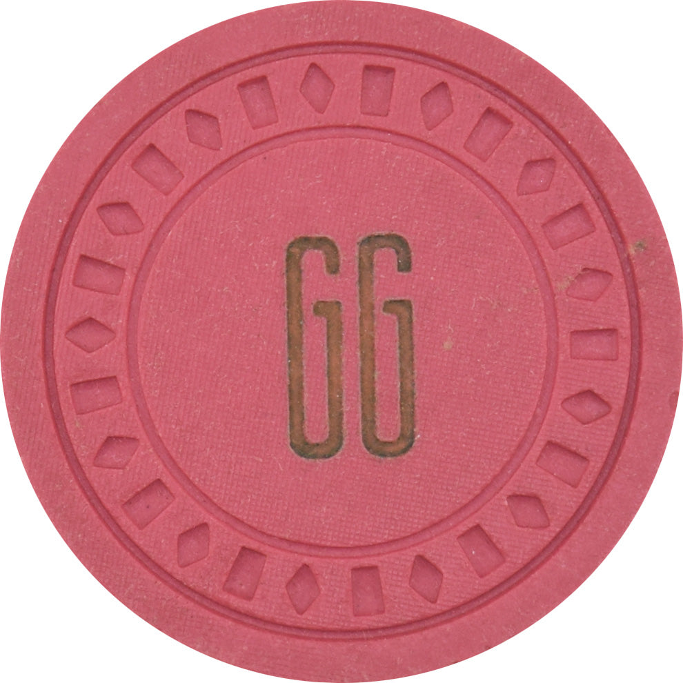 Golden Gate (GG) Card Room Casino San Francisco California Pink Chip
