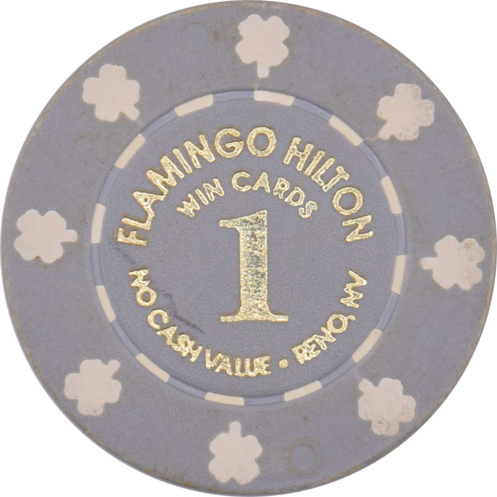 Flamingo Hilton Casino Reno Nevada Win Cards 1 NCV Chip 1992