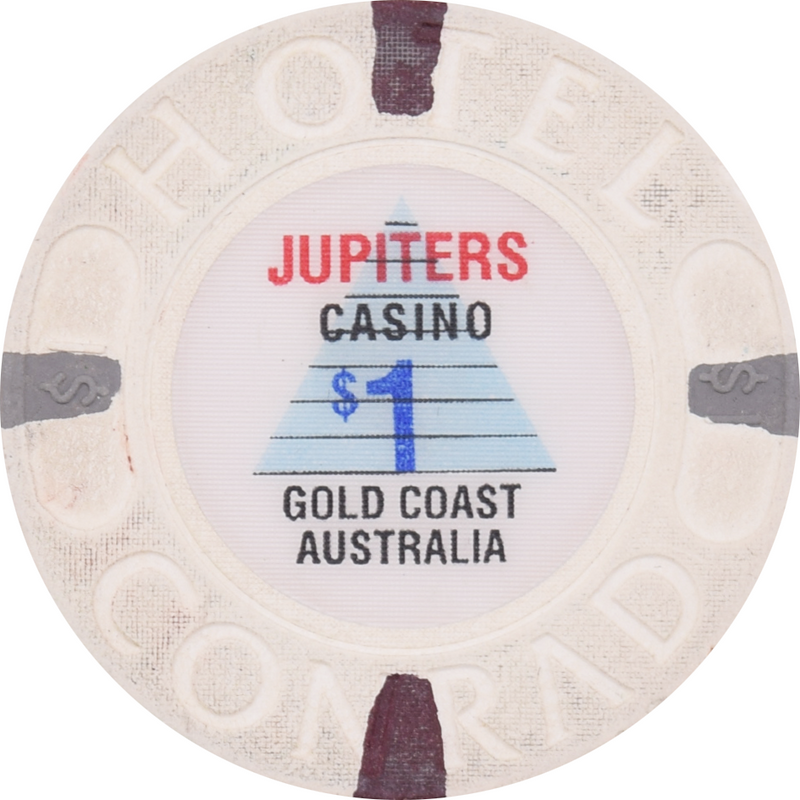 Jupiters Casino (Conrad) Gold Coast QLD Australia $1 Chip