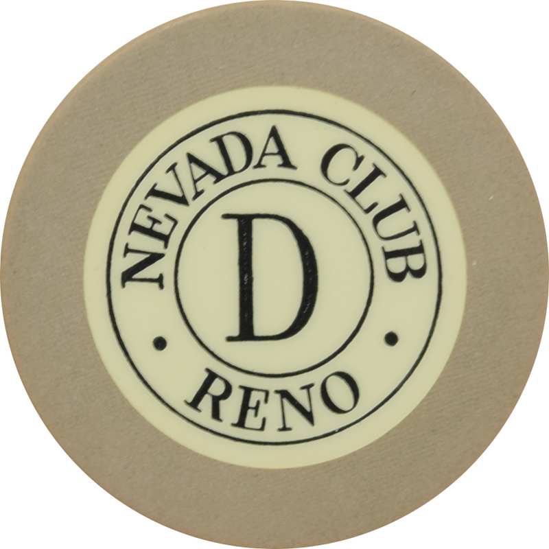 Nevada Club Casino Reno Nevada Beige Roulette D Chip 1950s