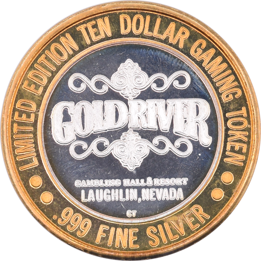 Gold River Casino Laughlin Nevada "Stagecoach" $10 Silver Strike .999 Fine Silver 1994