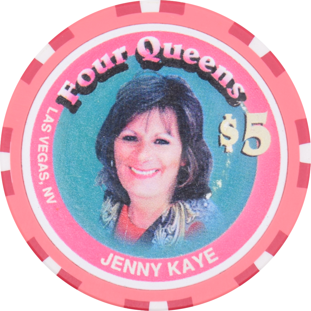 Four Queens Casino Las Vegas Nevada $5 Poker Super Stars - Jenny Kaye Chip 1996