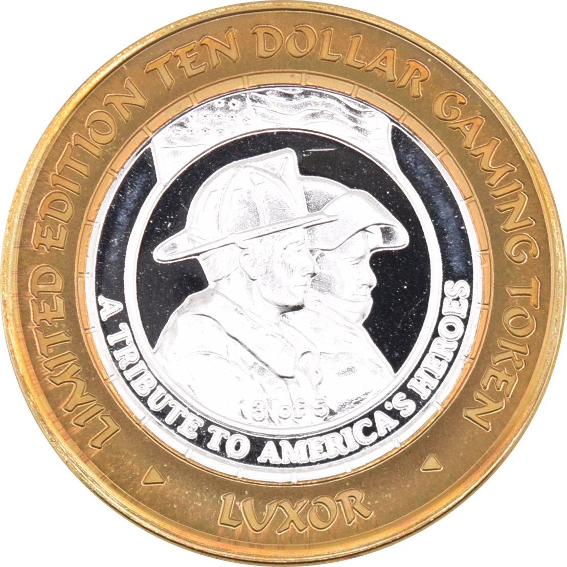 Luxor Casino Las Vegas Nevada "Rescue" $10 Silver Strike .999 Fine Silver 2002