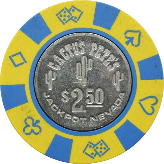 Cactus Pete's Resort Casino Jackpot Nevada $2.50 Chip 1981