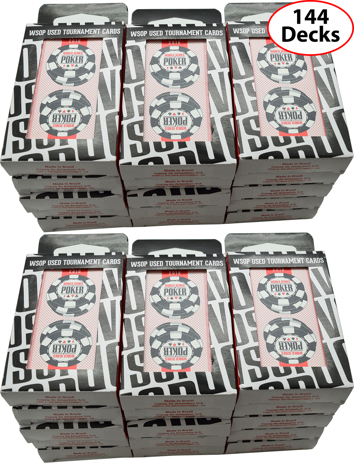 144 Case Used Red Decks WSOP 2016 Copag Plastic Playing Cards Bridge Size