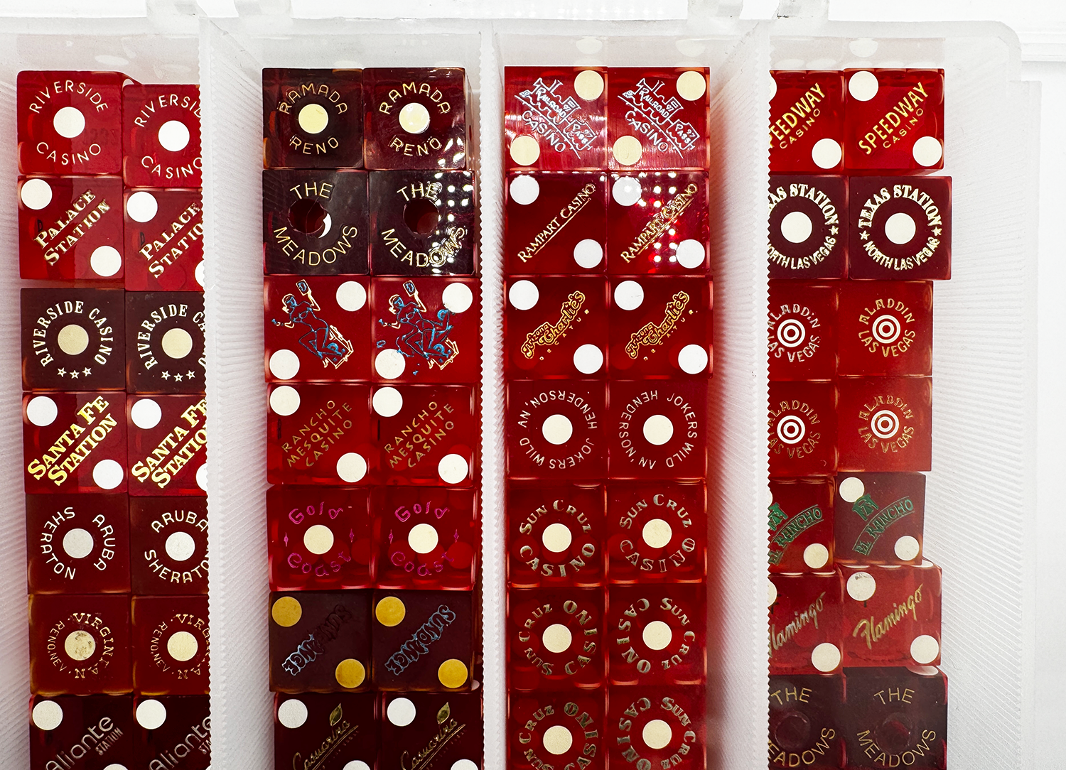 Dice Collection 48 Pairs Multiple Casinos In Protective Box