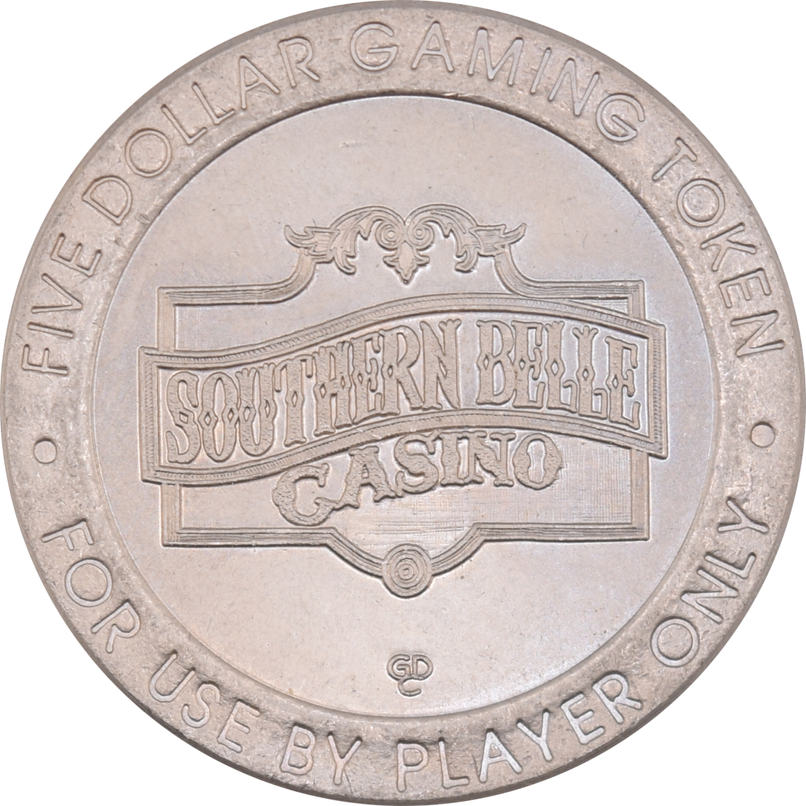 Southern Belle Casino Riverbend Mississippi $5 Token 1994
