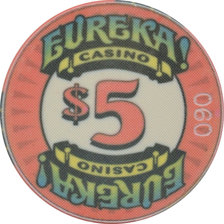 Eureka Casino Black Hawk Colorado $5 Plata Peak Chip 1996