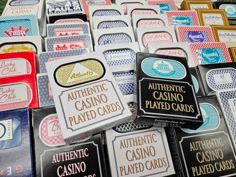 12 Mixed Authentic Casino Played Cards