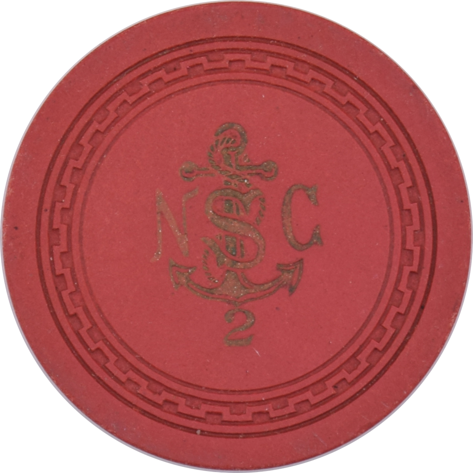 North Shore Club Casino Crystal Bay Nevada Red Roulette 2 Chip 1949