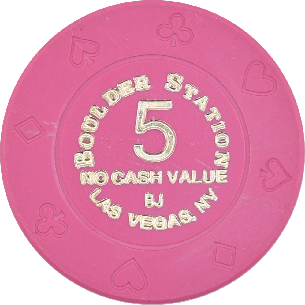 Boulder Station Casino Las Vegas Nevada $5 NCV Chip 1996
