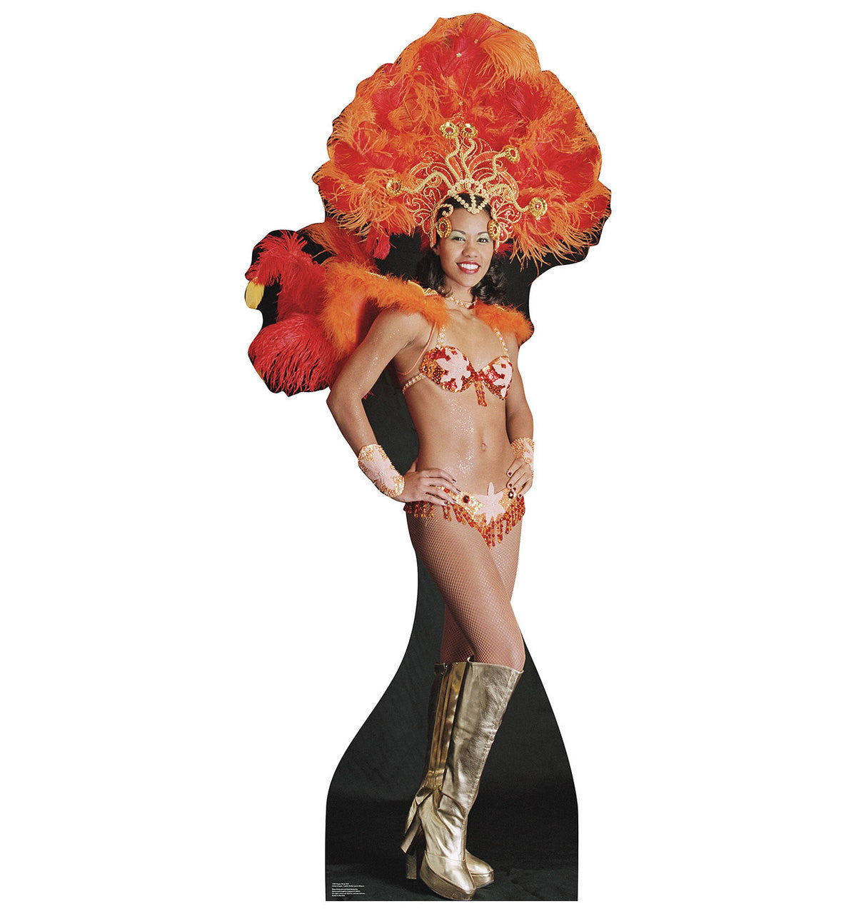 Vegas Showgirl Cardboard Cutout